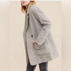 Avec Les Filles Herringbone Cocoon Coat